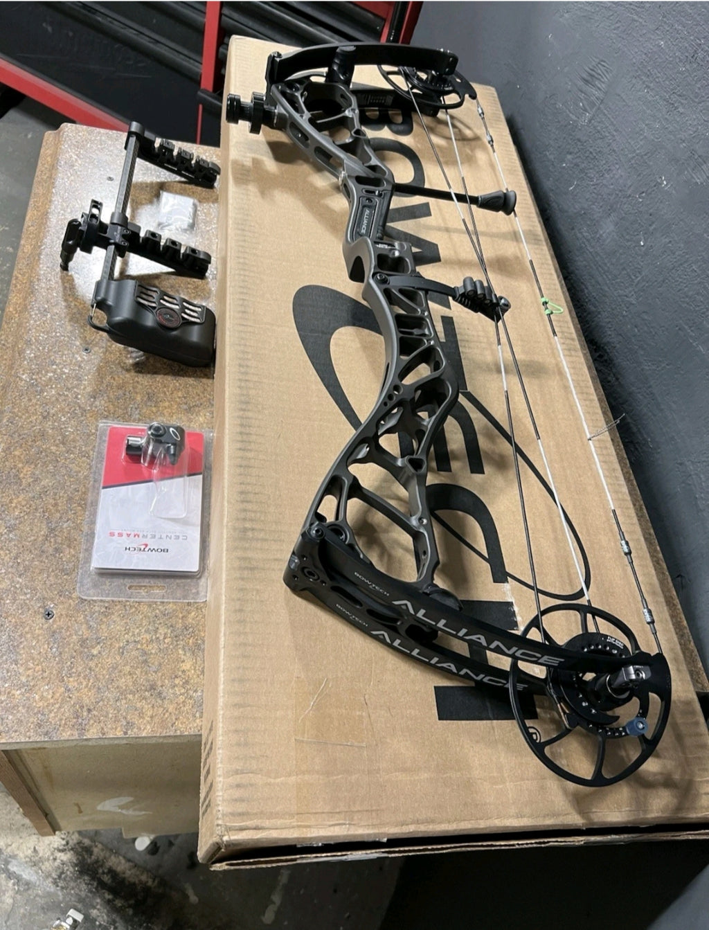 2026 Bowtech Alliance 30 Compound Bow - Right Hand, 70lbs, Stealth Gray (w/ Quiver & Stabilizer Mount)