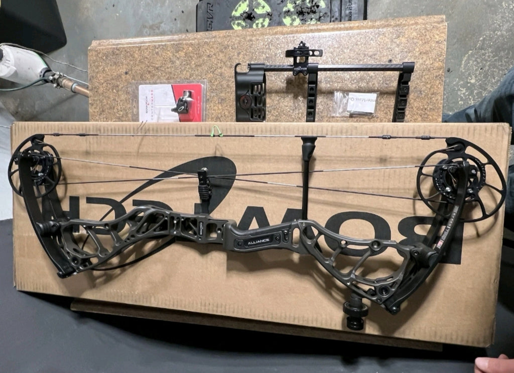 2026 Bowtech Alliance 30 Compound Bow - Right Hand, 70lbs, Stealth Gray (w/ Quiver & Stabilizer Mount)